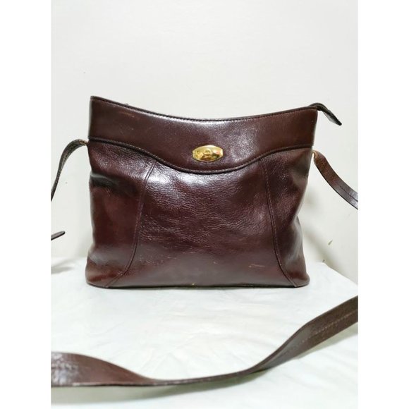 VTG 80's Etienne Aigner Genuine Cowhide Leather Handbag Classic Maroon Women's - Picture 1 of 12